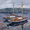 Ребане Эрих Иоганесович (1922-1999). 
Вечер. Лодки. 1969.