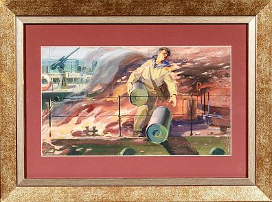 Мальцев Петр Тарасович (1907-1993). Подвиг Ивана Голубца. 1945.