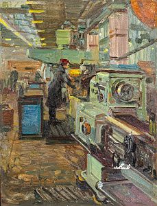 Толкунов Николай Павлович (1917-1996). 
В цеху. 1966.