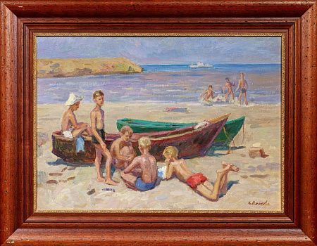 Власова Клара Филипповна (р.1926). Мальчики в море. 1959.
