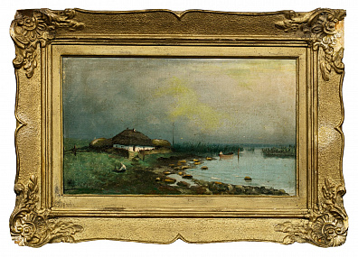 Сергеев Николай Степанович (1881-после 1917). (?).
Пейзаж с хаткой Конец XIX - начало ХХ века.