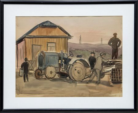 Ечеистов Георгий Александрович (1897-1946). 
Майнефть. Этюд. 1936.