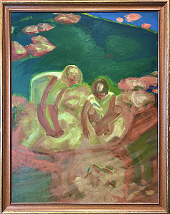 Меркулов Виктор Петрович (1936-2010).У ручья. 1987.