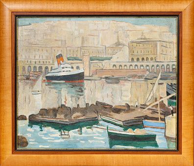 Неизвестный художник. Россия. В порту. 1930-е - 1940-е.