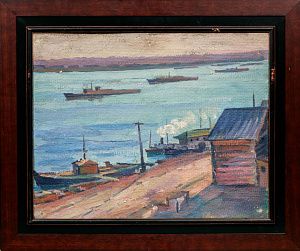 Ястржембский (Ястржемский) Антон Станиславович (1884-1960). 
Ока близ Нижнего Новгорода. 1930-е.