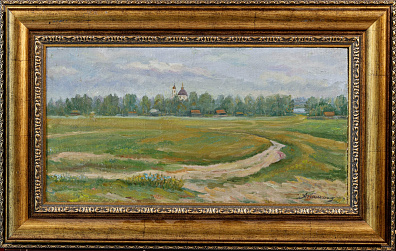 Каманин Александр Михайлович (1905-1989).
Пейзаж с церковью. 1970-е.