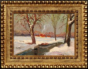 Эрб Эрно (1878-1943). (?).
Зимний пейзаж. 1920-е -1930-е.