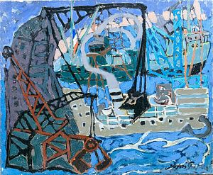 Шапиро Яков (Жак) Александрович (Jacques Chapiro) (1897-1972). 
В порту. Вторая треть ХХ века.