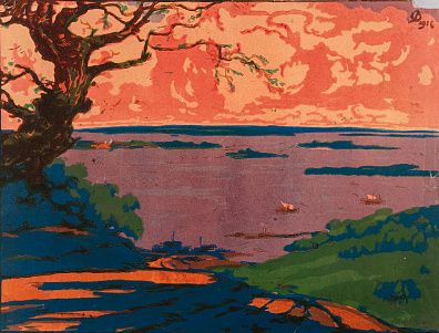 Смирнов Федор Васильевич (1894–1954). Красный закат. 1916.