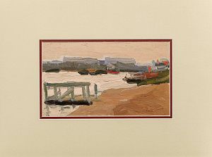 Беляев Алексей Николаевич (1920-2006). 
Пейзаж с мостиком. 1960-е - 1970-е.