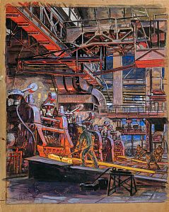 Соколов Илья Алексеевич (1890–1968). Прокатный цех завода "Серп и Молот". 1920-е.