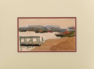 Беляев Алексей Николаевич (1920-2006). 
Пейзаж с мостиком. 1960-е - 1970-е.