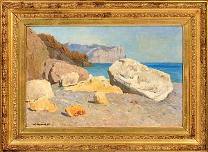 [Академик ИАХ] Егорнов Александр Семёнович (1858–1902 или 1903). По подписи. Крым. Берег моря. 1895.