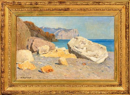 [Академик ИАХ] Егорнов Александр Семёнович (1858–1902 или 1903). По подписи. Крым. Берег моря. 1895.