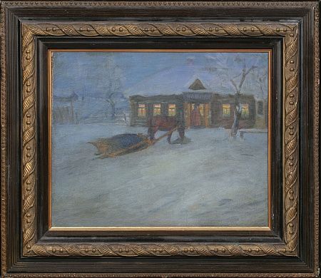 Неизвестный художник. Россия. У чайной. Начало ХХ века.