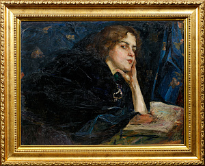 Бакст Лев Самойлович (1866-1924).Молодая девушка за чтением. 1890-е - начало 1900-х.