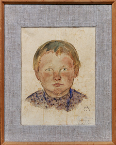 Владимир Алексеевич Милашевский (1893-1976).Портрет мальчика. 1926.