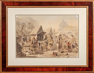 Трутовский Константин Александрович (1826-1893). На рынке. Вторая половина 1860-х - 1880-е.