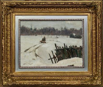 Степанов Алексей Степанович (1858-1923). Зима в деревне. 1900-е - 1910-е.