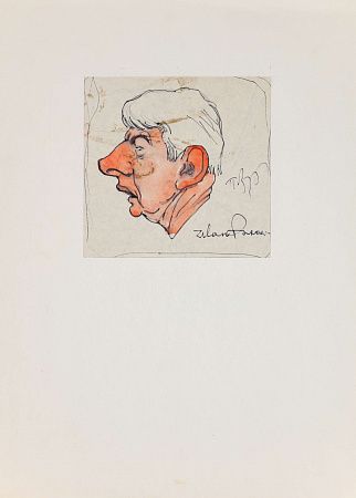 Зубченков Петр Петрович (1910-1978). Мужской профиль. Середина ХХ века.