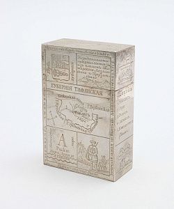 [Грачевы, с экспертизой] Футляр для карт "Тифлисская и Куопиоская губернии". Россия, Санкт-Петербург, фирма Братьев Грачевых, мастер Иоган Ольсониус, 1886 г.