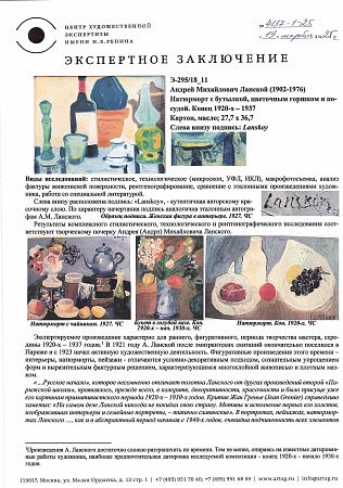 Ланской Андрей Михайлович (1902-1976). Натюрморт с бутылкой, цветочным горшком и посудой. Конец 1920-х - 1937.