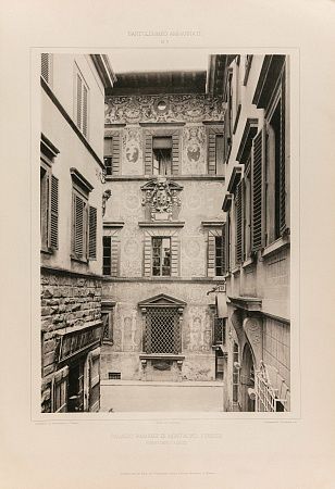 Лист из альбома "Архитектура Ренессанса в Тоскане." (Die Architektur der Renaissance in Toscana). Палаццо Рамиреc де Монтальво. 1913.