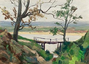 Кропивницкий Евгений Леонидович (1893-1979).
Мостик в Коломенском. 1954.