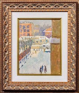 Беньяминсон Эрик Евгеньевич (р.1932). Московский дворик. 1950.