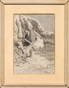 Пахомов Дмитрий Александрович (1872-1924). Дом в горах. Конец XIX - начало ХХ века.