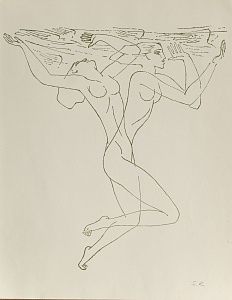 Красаускас Стасис Альгирдович (1929–1977).Женщина. Цикл "Рождение женщины". 1970-е.