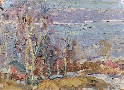 Звездкин Юрий Алексеевич (1928-1994). Плес. С Соборной горы. 1979.