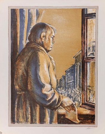 Антонова Лариса Львовна (р. 1948). Портрет И.А.Крылова. Из серии "Басни Крылова". 1988.