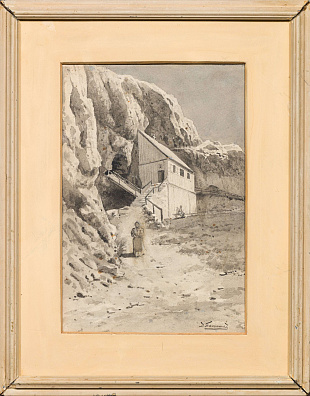 Пахомов Дмитрий Александрович (1872-1924).
Дом в горах. Конец XIX - начало ХХ века.