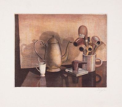 Миклашевич Сергей Викторович (р. 1946). Натюрморт с трубкой. 1992.