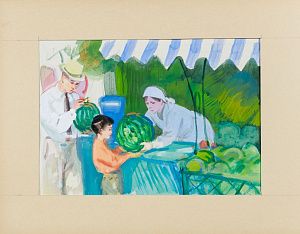 Незнайкин Иван Петрович (1916-1998). Арбузная палатка. 1960-е.