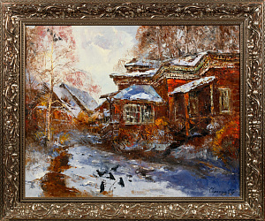 Сорокин Геннадий Иванович (1935-2005). 
Дворик Кардовского в Переславле-Залесском. 1992.