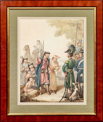 Опиц Георг Эмануэль (Georg Emanuel Opiz) (1775-1841) .Русские казаки и калмыки. Первая четверть XIX века.
