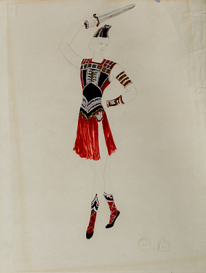 Гончарова Наталья Сергеевна (1881-1962). Эскиз костюма. №38. 1930-е.