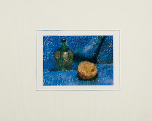 Рудаков Михаил Захарьевич (1914-1985). 
Натюрморт на синем фоне. 1960-е.