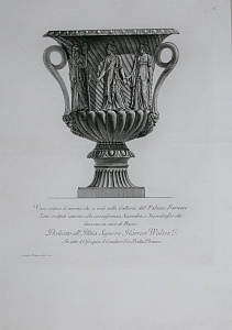 Пиранези Джованни Батиста (Piranesi Giovanni Battista) (1720-1778).
Античная ваза.Лист из цикла "Вазы, канделябры, надгробия, саркофаги, треножники, светильники и древние орнаменты". Последняя треть XVIII века.