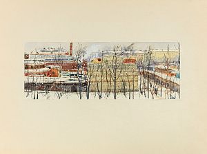Винокуров Александр Васильевич (1922-2002). У завода. 1960-е.