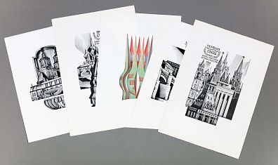 Калашников Анатолий Иванович (1930-2005). 
Пять ксилографий. 1960-е - 1980-е.