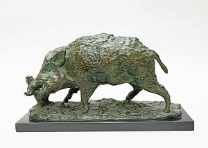 Скульптура "Кабан". Франция, автор модели - Пьер-Жюль Мене, конец XIX - первая треть ХХ века.