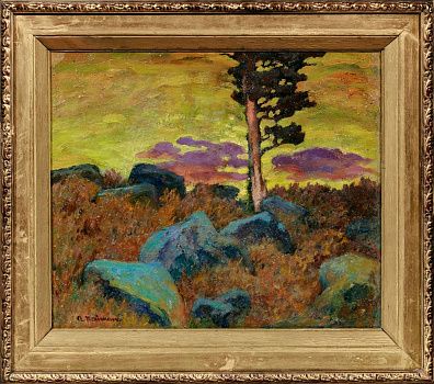 Абрахам Нейман (Abraham Neumann) (1873-1942). 
Закатный пейзаж. Начало ХХ века.