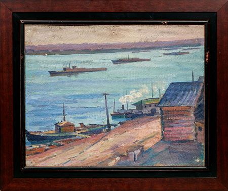 Ястржембский (Ястржемский) Антон Станиславович (1884-1960). 
Ока близ Нижнего Новгорода. 1930-е.