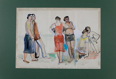 Лабас Александр Аркадьевич (1900-1983)
На пляже. 1950-е - 1960-е.