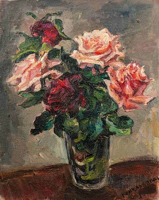 Кончаловский Михаил Петрович (1906–2000). Натюрморт с розами. 1950-е - 1960-е.