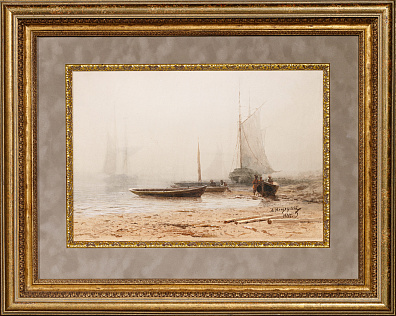 Мещерский Арсений Иванович (1834-1902).
Лодки у берега. 1895.