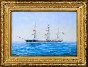 Гаэтано Эспозито (Gaetano d'Esposito) (1858–1911). Фрегат. 1897.